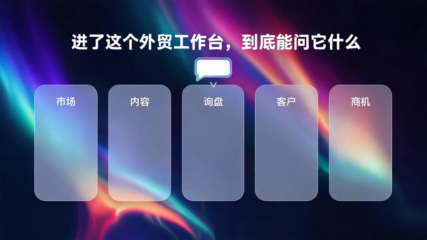 进了这个外贸工作台,到底能问它什么